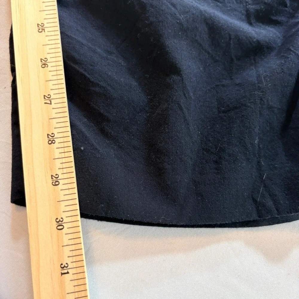 Kate Spade Sailor Pant Women 6 Black Wool Blend High Waisted Straight Leg Slacks